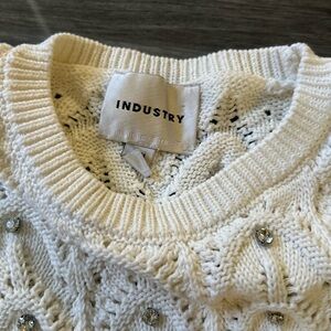 Industry Women's Elegant White Sweater Vest